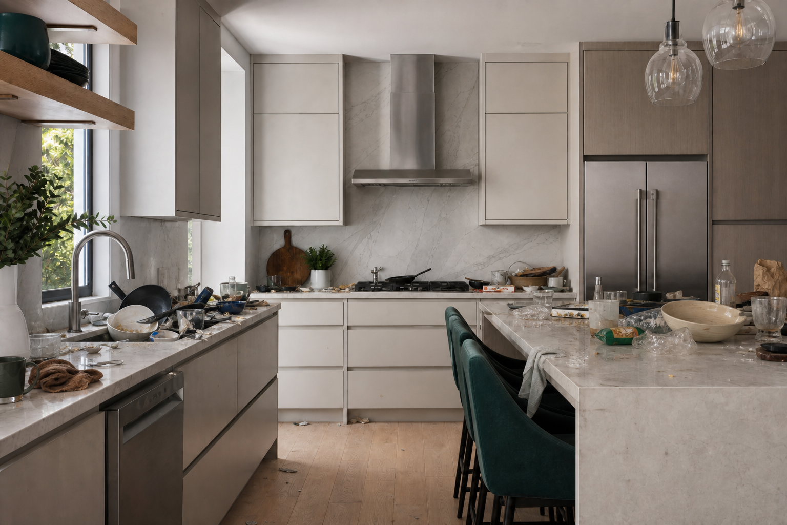Kitchen deep clean before cleaning