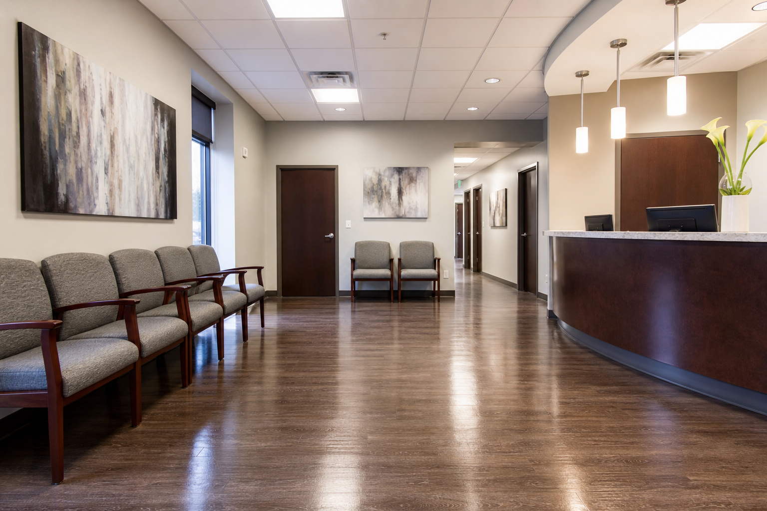 Clinic Waiting Room after cleaning